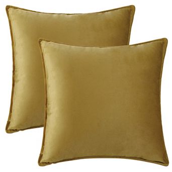 2 pc Velvet Throw Home Decor Solid Couch Sofa Living Room Pillow Covers 18" x 18"