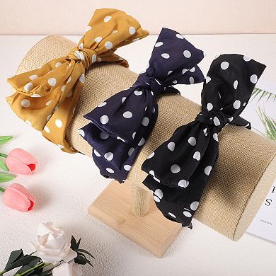 Polka Dots Wide Bow Headbands Fashion with Bow Knotted for Girl Women