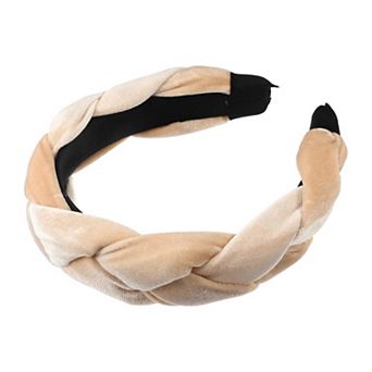 Thick Braided Velvet Headband Hairband for Women 1.2 Inch Wide