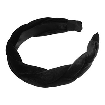 Thick Braided Velvet Headband Hairband for Women 1.2 Inch Wide