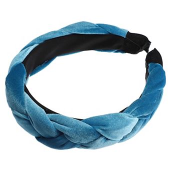 Thick Braided Velvet Headband Hairband for Women 1.2 Inch Wide