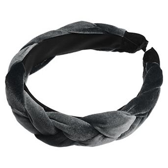 Thick Braided Velvet Headband Hairband for Women 1.2 Inch Wide