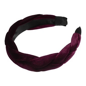 Thick Braided Velvet Headband Hairband for Women 1.2 Inch Wide