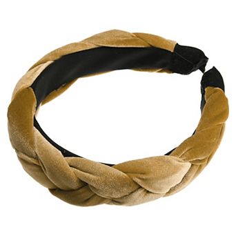 Thick Braided Velvet Headband Hairband for Women 1.2 Inch Wide