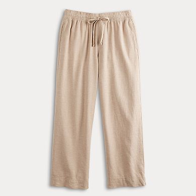 Petite Sonoma Goods For Life® Easy Wide-Leg Linen-Blend Pants