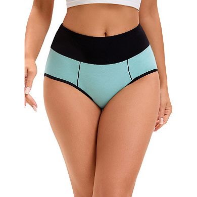 Women's High Waist Tummy Control Color-Block Brief, Available in Plus Size