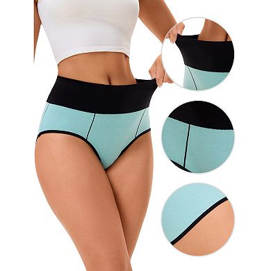 Women's High Waist Tummy Control Color-Block Brief, Available in Plus Size