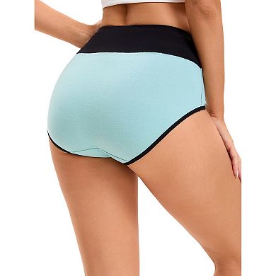 Women's High Waist Tummy Control Color-Block Brief, Available in Plus Size