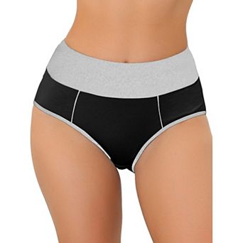Women's High Waist Tummy Control Color-block Brief, Available In Plus Size
