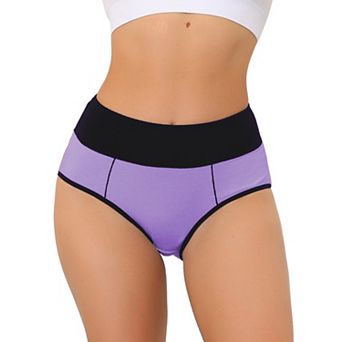 Women's High Waist Tummy Control Color-block Brief, Available In Plus Size