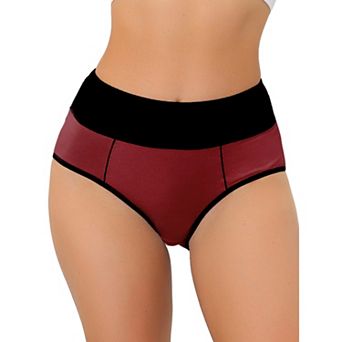 Women's High Waist Tummy Control Color-block Brief, Available In Plus Size