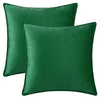 2 pc Velvet Throw Home Decor Solid Couch Sofa Living Room Pillow Covers 16" x 16"