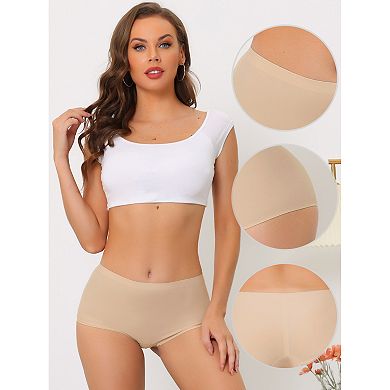 Women's Boyshorts Underwear Unlined Invisible Mid Rise Stretch Solid Panties