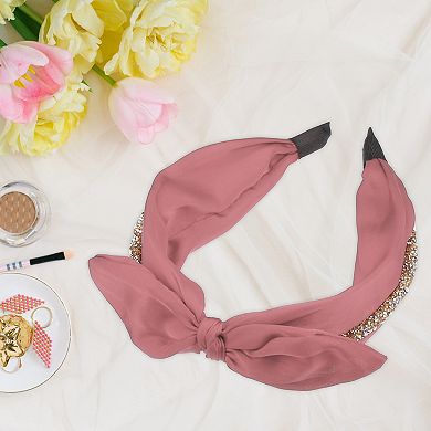 Bunny Ears Wide Bow Headbands Fashion with Bow Knotted for Girl Women