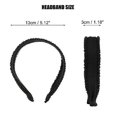 1 Pc Beaded Headbands Hairband for Women 1.18 Inch Wide