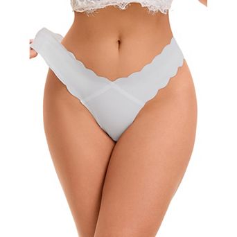 Women's No-Show Hipster Unlined Cheeky Underwear V-Shape Waist Stretch Bikini