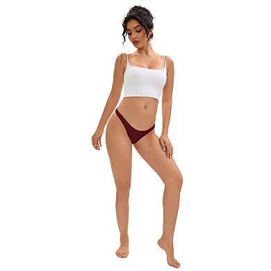 Women's Unlined Satin No-Show Thong Underwear