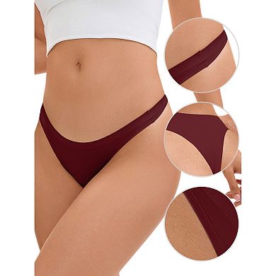 Women's Unlined Satin No-Show Thong Underwear
