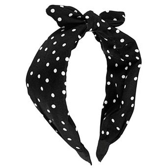 Bowknot Headband with Bunny Ears Hairband for Women 2.17 Inch Wide