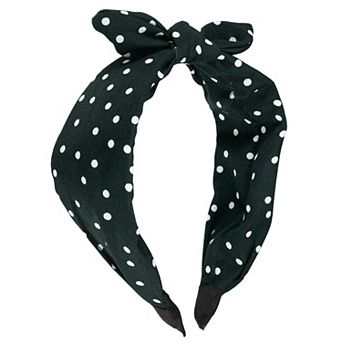 Bowknot Headband with Bunny Ears Hairband for Women 2.17 Inch Wide