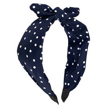 Bowknot Headband with Bunny Ears Hairband for Women 2.17 Inch Wide