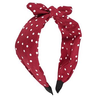 Bowknot Headband with Bunny Ears Hairband for Women 2.17 Inch Wide