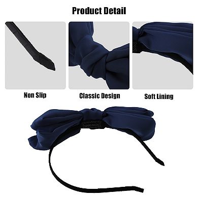 Satin Bow Knot Headband Fashion Hairband for Women 0.31 Inch Wide