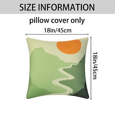 Plant Printed Couch Sofa Chair Decor Comfortable Soft Pillow Cases 2 Pcs 18 x 18 Inch