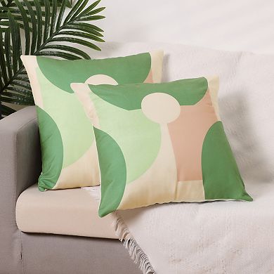 Plant Printed Couch Sofa Chair Decor Comfortable Soft Pillow Cases 2 Pcs 18 x 18 Inch