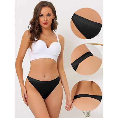 Women's 6 Packs G-String Thong High-Cut Breathable Panties Thongs