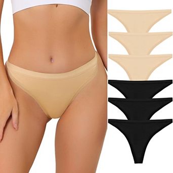 Women's 6 Packs G-String Thong High-Cut Breathable Panties Thongs
