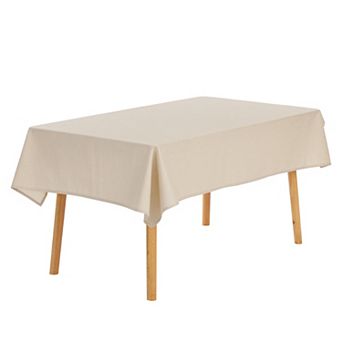 Rectangle Wrinkle-resistant Washable Polyester Linen Table Cover, 47" X 63"