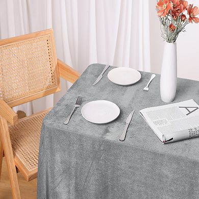 Rectangle Wrinkle Resistant Washable Polyester Table Cover 1 Pc, 63" X 126"