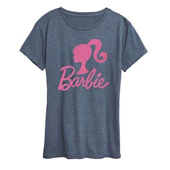 Women's Barbie® Logo Pink Glitter Graphic Tee