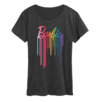 Women's Barbie® Logo Rainbow Drip Graphic Tee