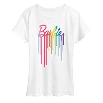 Women's Barbie® Logo Rainbow Drip Graphic Tee