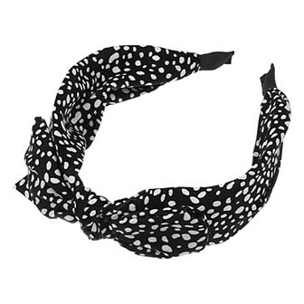 Leopard Spot Wide Bow Headbands Fashion with Bow Knotted for Girl Women