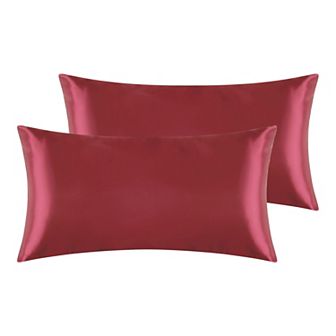 Satin Hair and Skin Breathable Envelope Closure Pillowcase 2 pc 20" x 40"