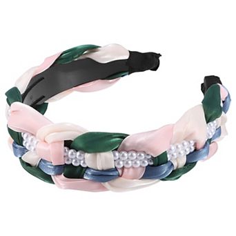 1 pc Pearl Tulle Knot Headband Hairband for Women 1.18 Inch Wide