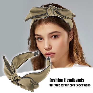 Double Layered Bow Knot Headband Hairband for Women 2.6 Inch Wide