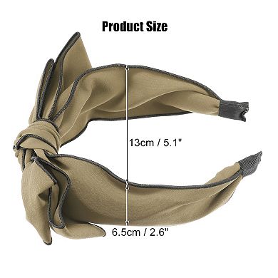 Double Layered Bow Knot Headband Hairband for Women 2.6 Inch Wide