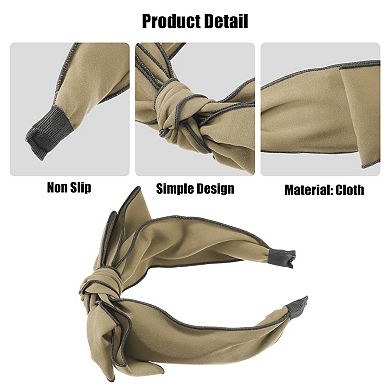Double Layered Bow Knot Headband Hairband for Women 2.6 Inch Wide