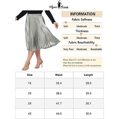 【Anyone more】All Day Midi Pleated Skirt Amazon.com: Women's Midi Skirt Elastic High Waist Pleated