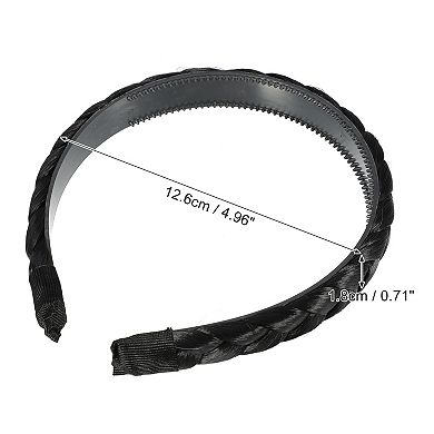 Headband Synthetic Hair Plaited Headband Braid Braided 0.59 Inch Wide