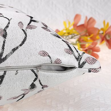 2Pcs Classical Embroidery Jacquard Teal Decoration Throw Pillow Cover ...