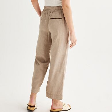Women's Sonoma Goods For Life® Easy Wide-Leg Linen-Blend Pants