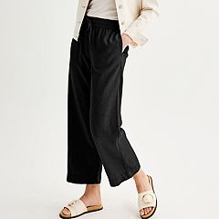 Sonoma Womens Pants Gray Capris Dark Academia Cuffed Workwear Formal Size  16