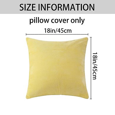 Chenille Throw Solid Color Couch Sofa Home Decoration Pillow Covers 2 Pcs 18" x 18"