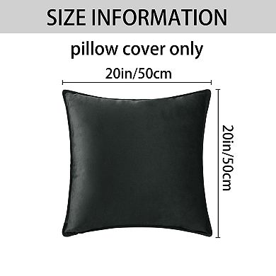 2Pcs Velvet Throw Home Decor Solid Couch Sofa Living Room Pillow Covers 20" x 20"