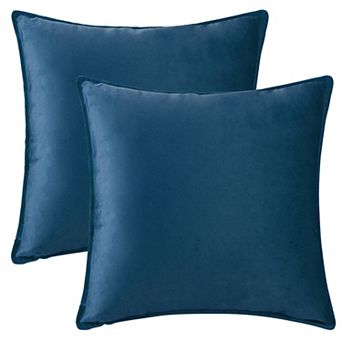 2 pc Velvet Throw Home Decor Solid Couch Sofa Living Room Pillow Covers 20" x 20"